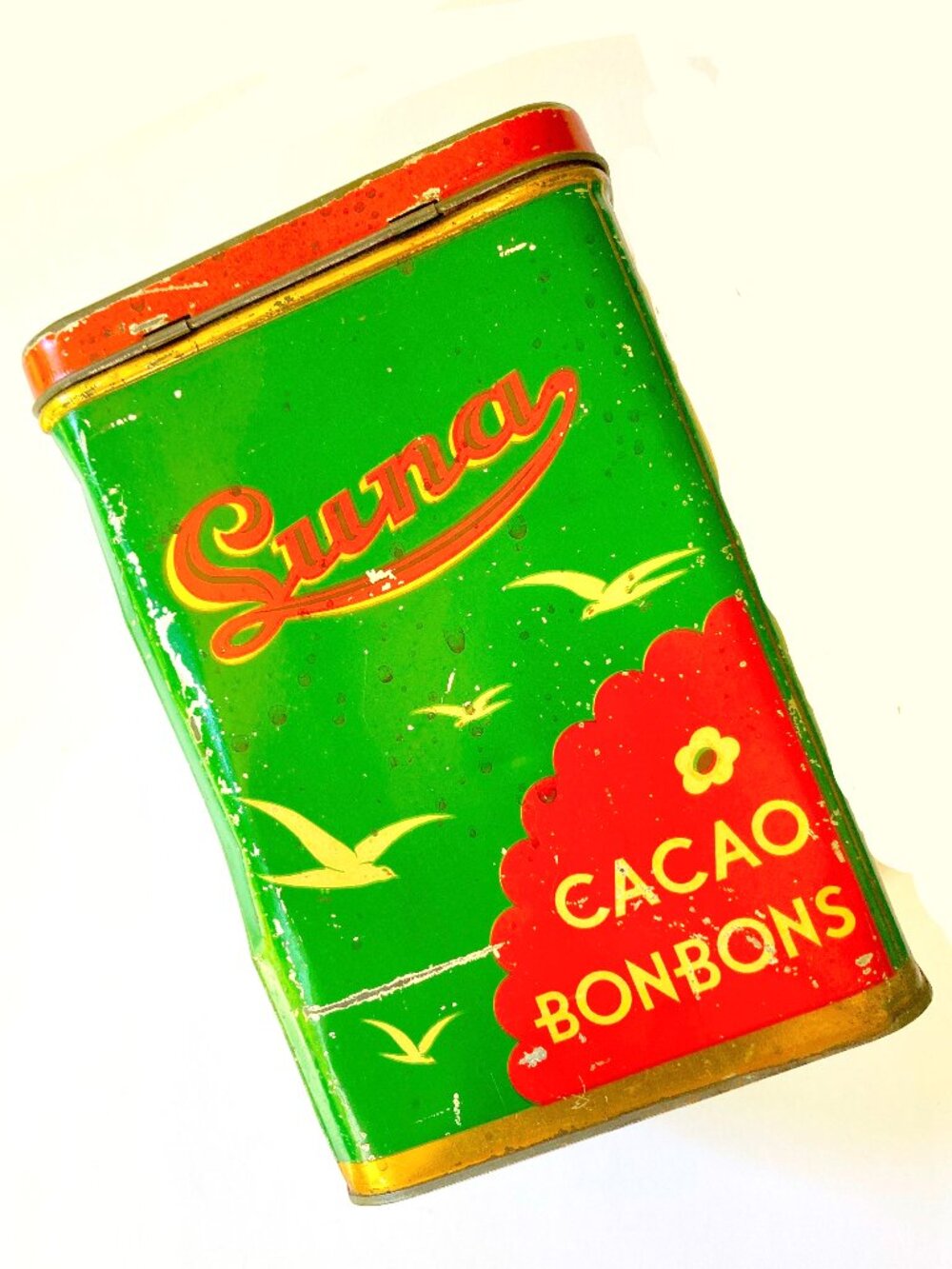 Vintage “Luna” Large Tin Container